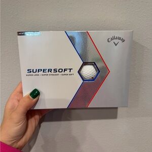 Callaway Supersoft Golf Balls in White with Red and Blue Accents